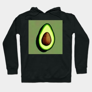 Green Avocado Vegetarian Illustration Pattern Hoodie